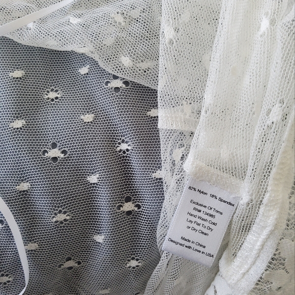 🍋For Love and Lemons Vanity Robe White - Picture 7 of 15